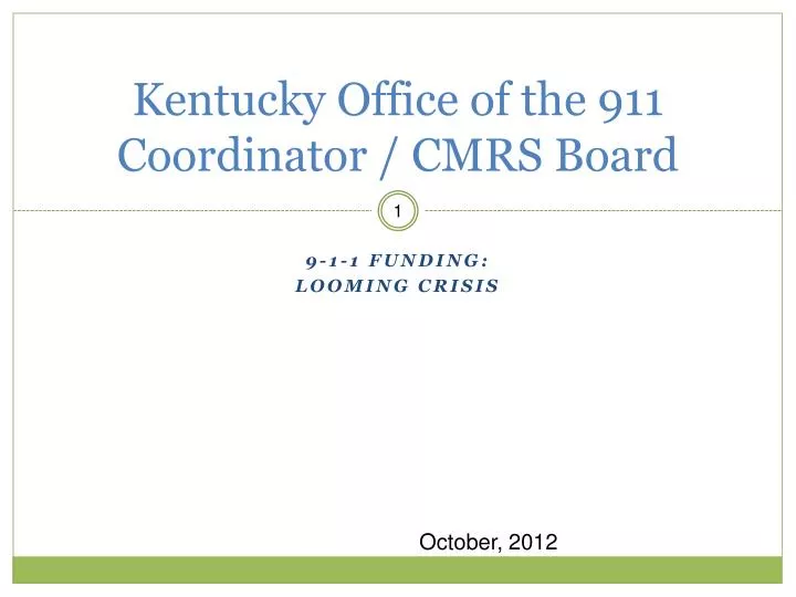 kentucky office of the 911 coordinator cmrs board