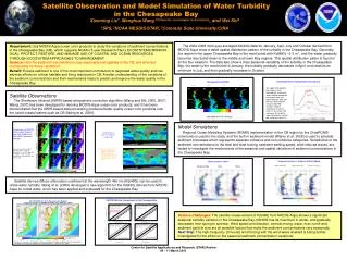 Satellite Observation and Model Simulation of Water Turbidity in the Chesapeake Bay