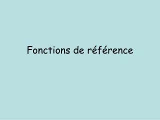 fonctions de r f rence