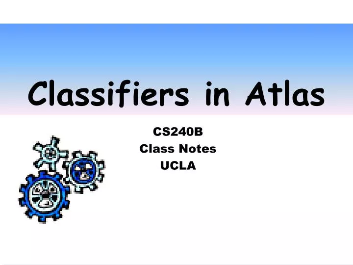 classifiers in atlas