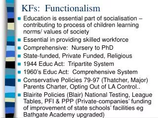 KFs: Functionalism