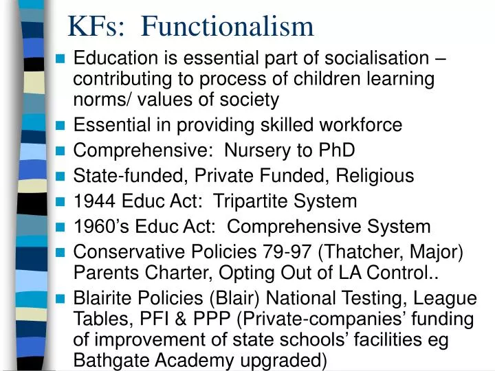 kfs functionalism