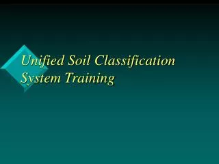 Unified Soil Classification System Training