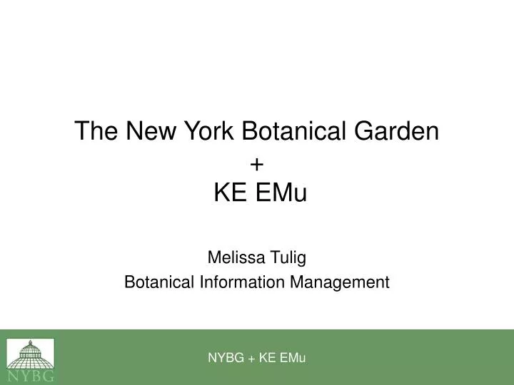 the new york botanical garden ke emu