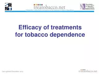 Efficacy of treatments for tobacco dependence