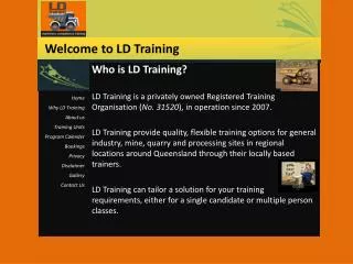 Who is LD Training?