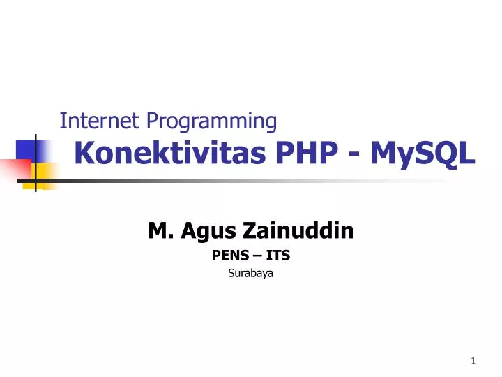 internet programming konektivitas php mysql