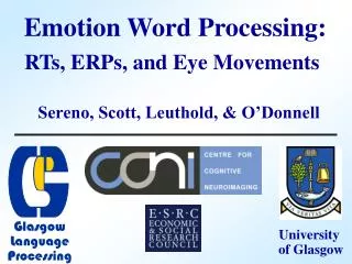 Emotion Word Processing: