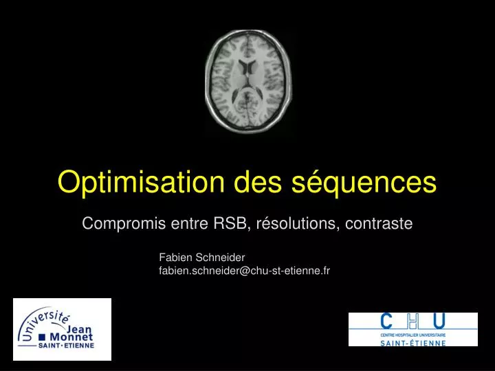 optimisation des s quences