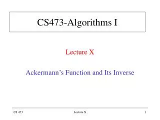 CS 473 -Algorithms I