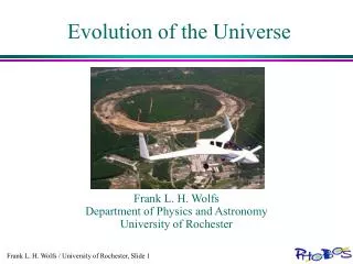 Evolution of the Universe