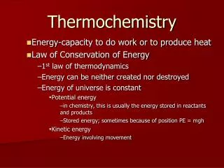 Thermochemistry