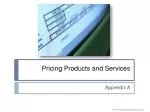 Pricing Products and Services - slide 1
