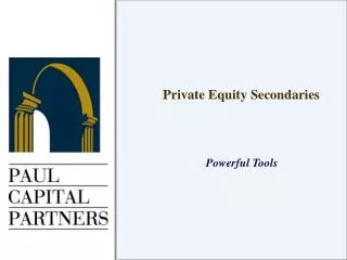 Private Equity Secondaries