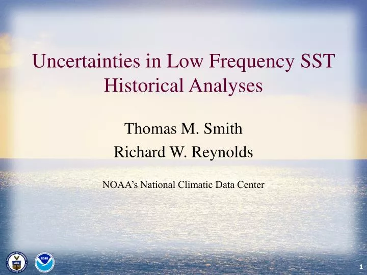 uncertainties in low frequency sst historical analyses