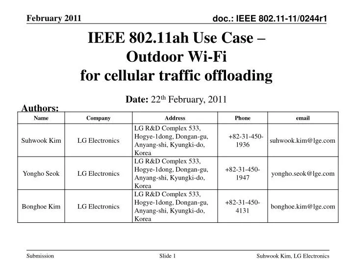 ieee 802 11ah use case outdoor wi fi for cellular traffic offloading