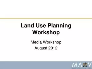 Land Use Planning Workshop