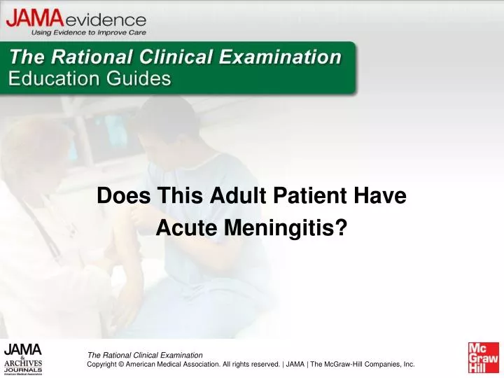 does this adult patient have acute meningitis