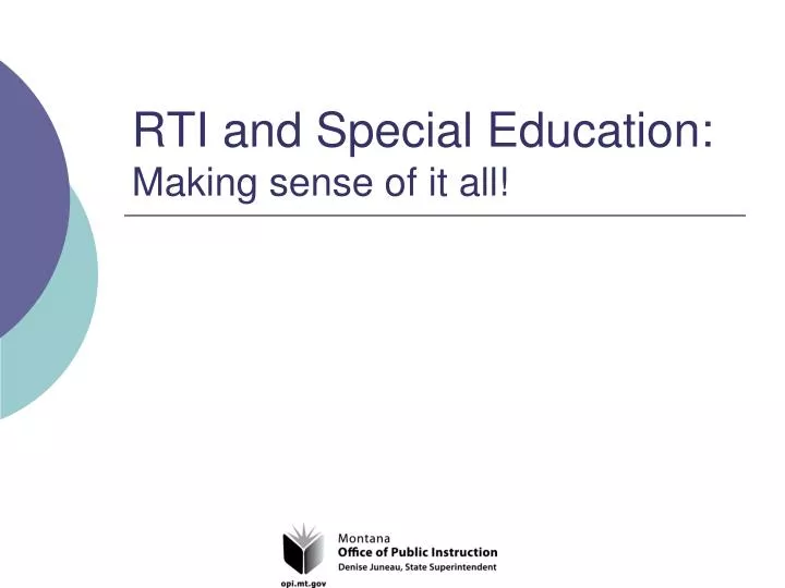 rti and special education making sense of it all
