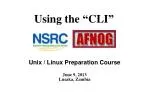 Using the “ CLI ” - slide 1