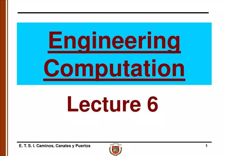 engineering computation