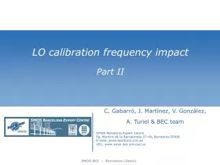 LO calibration frequency impact Part II