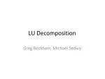 LU Decomposition - slide 1