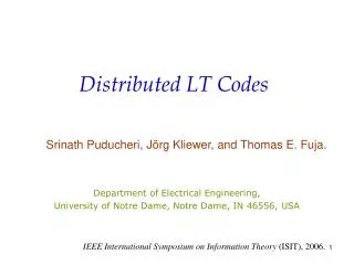 Distributed LT Codes