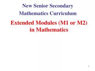 Extended Modules (M1 or M2) in Mathematics
