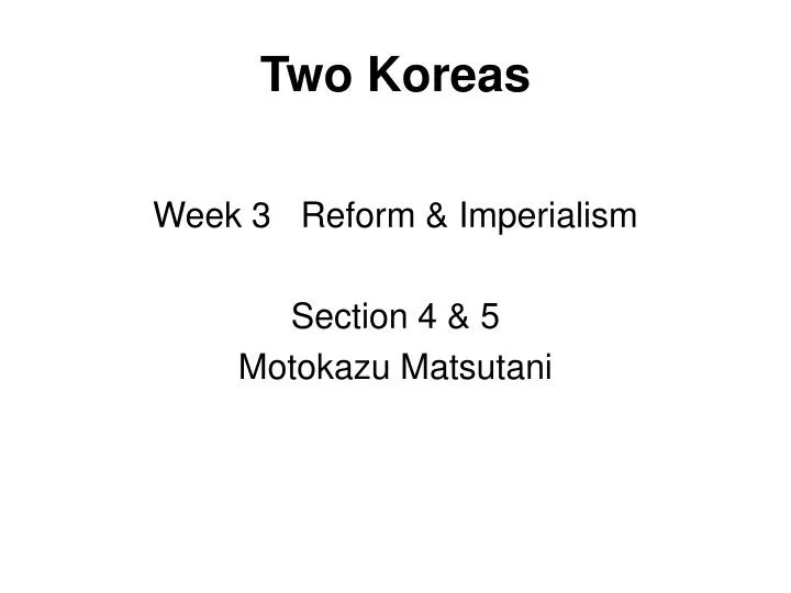 two koreas