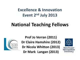 National Teaching Fellows