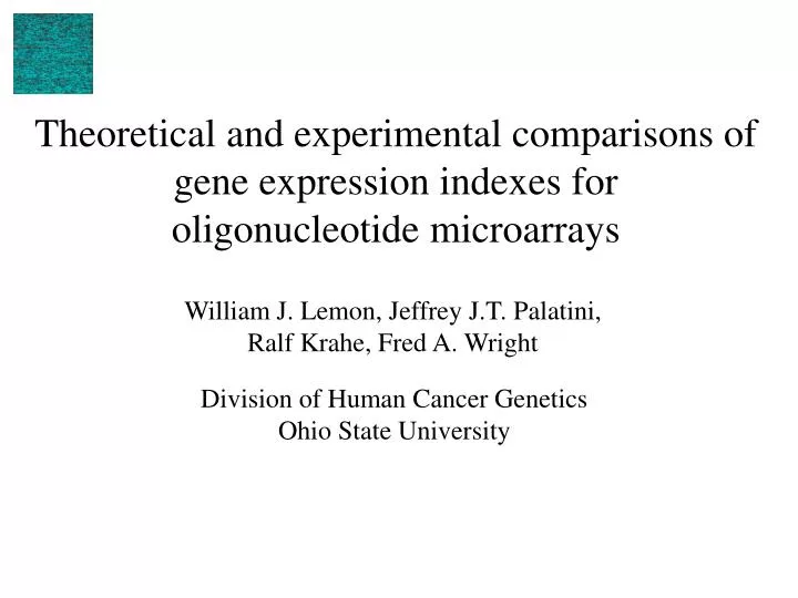 theoretical and experimental comparisons of gene expression indexes for oligonucleotide microarrays