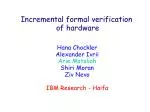 Incremental formal verification of hardware - slide 1