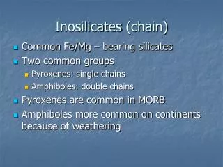 Inosilicates (chain)