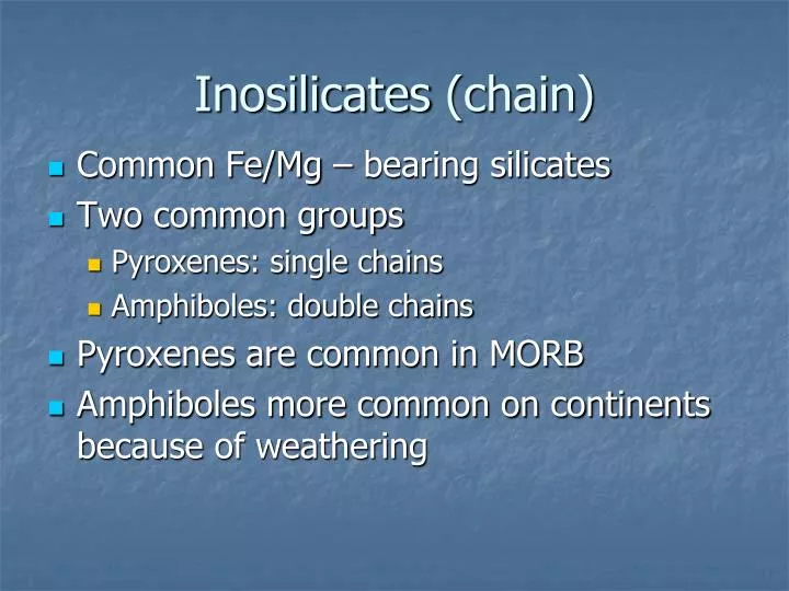 inosilicates chain