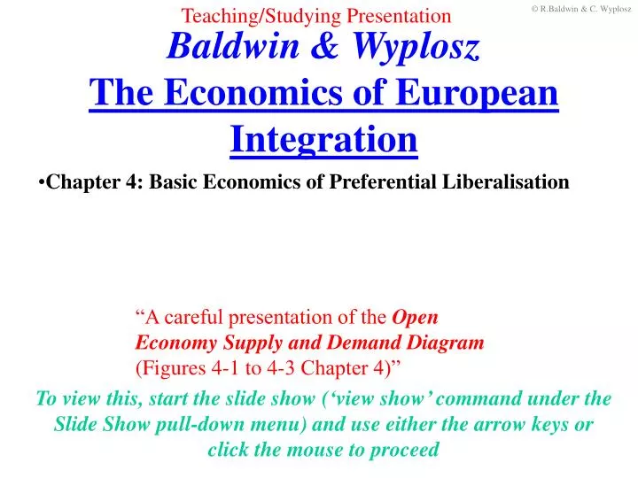 baldwin wyplosz the economics of european integration
