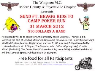The Wingmen M.C. Moore County &amp; Fayetteville Chapter presents: