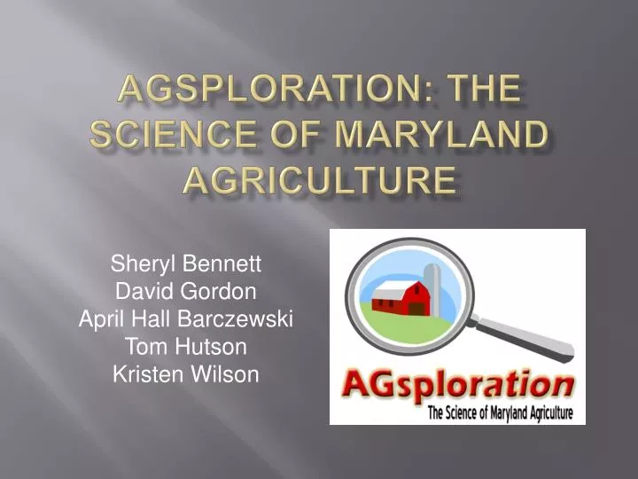 agsploration the science of maryland agriculture