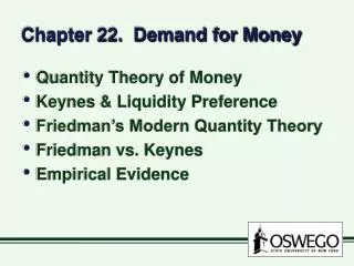 Chapter 22. Demand for Money