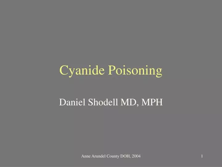 cyanide poisoning