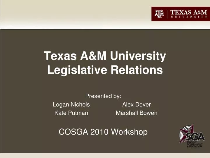 texas a m university legislative relations