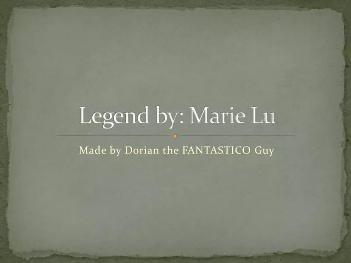 legend by marie lu