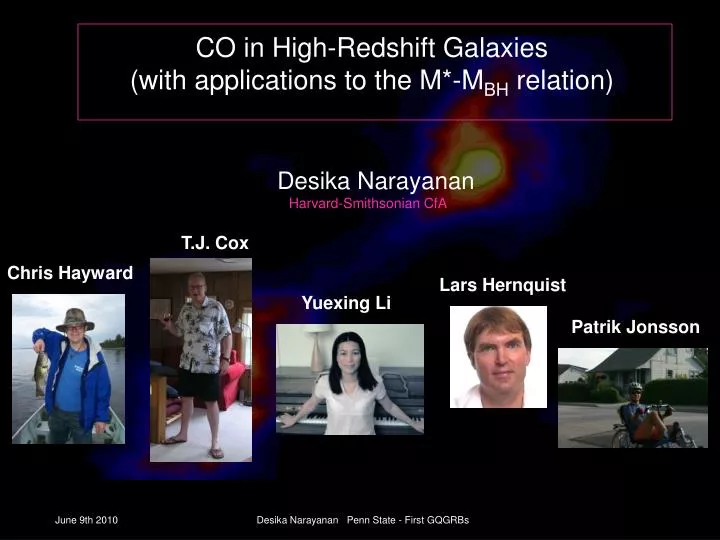 co in high redshift galaxies with applications to the m m bh relation