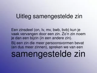 uitleg samengestelde zin