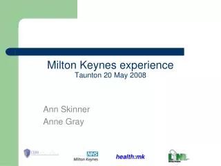 Milton Keynes experience Taunton 20 May 2008