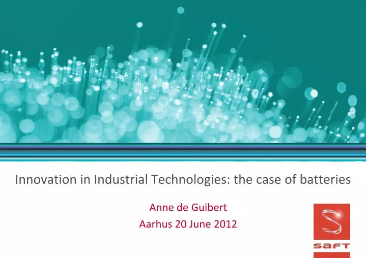innovation in industrial technologies the case of batteries