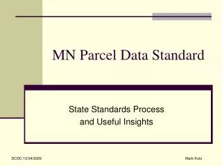 MN Parcel Data Standard