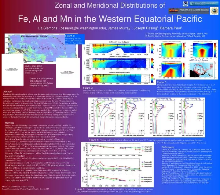 fe al and mn in the western equatorial pacific