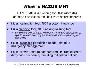What is HAZUS-MH?