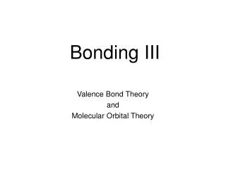 Bonding III